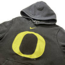 【USED】NIKE ナイキ OREGON DUCKS 刺繍ロゴ プルオーバー パーカー 90s 00s USA 古着 L相当 ブラック ☆送料無料☆_画像5