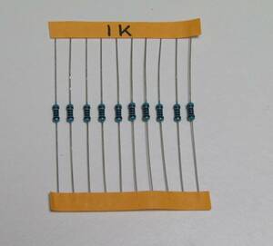  metal film resistance 1KΩ 1/4W 10 pcs set 