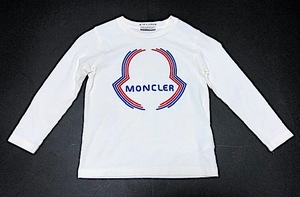  2 пункт покупка бесплатная доставка! 2A48 Moncler Kids 2022SS длинный рукав большой с логотипом футболка с длинным рукавом 4 лет /104cm для мужчин и женщин мужчина девочка 