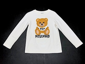 БЕСПЛАТНАЯ доставка на два результата! 2A48 Moskino Kids Bear Print Медведь с длинным рукавом с длинным рукавом T -Fron ron t -tops 6 лет/116см для мальчиков девочки