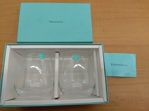 【c165】【未使用】 TIFFANY&Co ティファニー　ペアグラス クリスタルガラス 箱付き ドイツ製