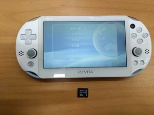 【c187】【稼働品・初期化済み】 SONY ソニー PCH-2000 PlayStation VITA ライトブルー ホワイト PSVITA プレイステーションヴィータ