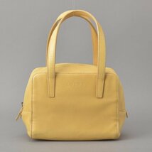 LOEWE ロエベ ハンドバッグ ナッパレザー 本革 クリーム イエロー ミニバッグ ミニトート 手提げ ポーチ ビンテージ 希少 鞄 Ma.a/b.k_画像2