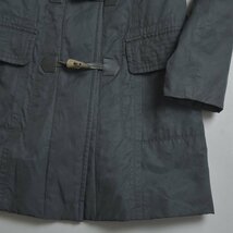 BURBERRY バーバリー チェック ダッフルコート ジャンパー 38 M 綿 黒 ファー フード ジャケット アウター 春 秋 三陽商会 服 Mk.c/k.h_画像4