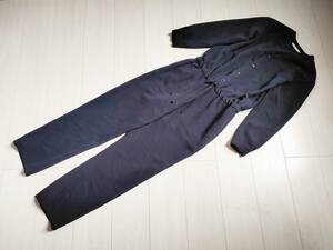  beautiful goods Plagep Large . all-in-one coveralls polyester V neck navy blue navy overall overall lady's ^2