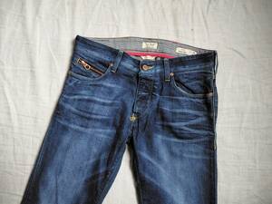  beautiful goods ARMANI JEANS Armani Jeans Denim pants J50 EXTRA SLIMwoshu processing W30 L34 Italy made indigo ^2