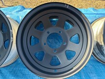 スチールホイール　三菱ジープ　ジムニーシエラ　15x7j 5穴 139　自家塗装　黒_画像6