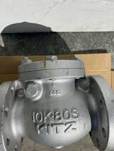 KITZ 　スイングチャッキバルブ　鋳鉄製　10K-80S　【中古未使用品】 愛知県発_画像5