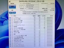 正常 223回 3686時間 パソコン外し SAMSUNGサムスンSP2504C 250GBハードディスク 3.5インチHDD PCパーツ部品取り 自作 研究用にも 同梱可_画像2