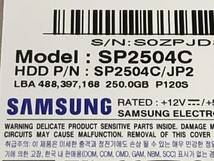 正常 223回 3686時間 パソコン外し SAMSUNGサムスンSP2504C 250GBハードディスク 3.5インチHDD PCパーツ部品取り 自作 研究用にも 同梱可_画像4