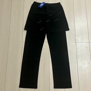 新品・タグ付き・レディース・スカートパンツ・M〜Lサイズ・ブラック・ウォーキング・ヨガ・ラインストーン