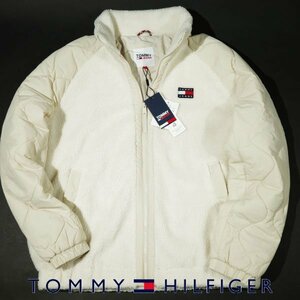 新品1円～★定価2.4万 TOMMY JEANS トミー ジーンズ メンズ ボアブルゾン ミックスメディアシェルパジャケット XL アウター 防寒 ◆3046◆