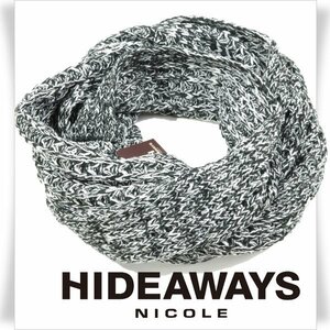 新品1円～★HIDEAWAYS NICOLE ハイダウェイ ニコル メンズ ワッフルスヌード マフラー 正規店本物 ◆3187◆