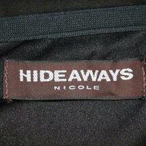 新品1円～★HIDEAWAYS NICOLE ハイダウェイ ニコル メンズ ポンチスウェードプルオーバーパーカー 46 M 黒 ブラック ◆3184◆_画像9