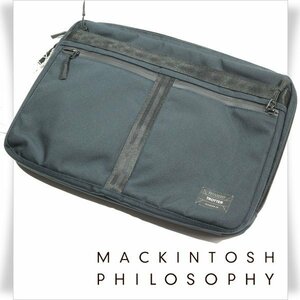 新品1円～★MACKINTOSH PHILOSOPHY マッキントッシュ フィロソフィー セカンドバッグ トロッターバッグ クラッチ ネイビー ◆3225◆