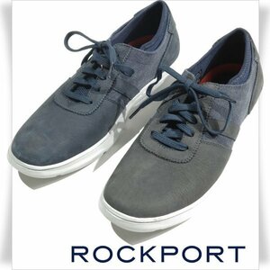 未使用1円～★ROCKPORT ロックポート 軽量 スニーカー シューズ 26.5cm ネイビー ゼイデン 5アイユーバル 正規店本物 ◆3863◆