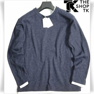 新品1円～★THE SHOP TK タケオキクチ 長袖 セットアイテム/ニット＋ロンＴシャツ スラブワッフルアンサンブルプルオーバー M ◆3909◆