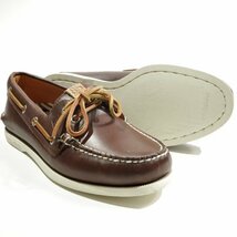 未使用1円～★SPERRY TOPSIDER スペリートップサイダー メンズ 本革レザー デッキシューズ 25.5cm 茶 A/O 2-EYE 85TH◆4538◆_画像7