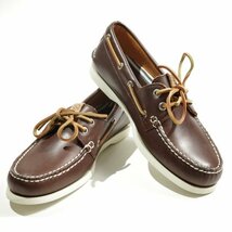 未使用1円～★SPERRY TOPSIDER スペリートップサイダー メンズ 本革レザー デッキシューズ 25.5cm 茶 A/O 2-EYE 85TH◆4538◆_画像6