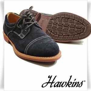 未使用1円～★HAWKINS ホーキンス メンズ 防水ウォーキングシューズ 24.5cm 黒 トラベラー アイステック ストレートチップ ◆4545◆