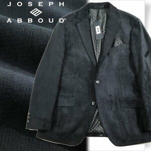 未使用1円～★定価6.1万 JOSEPH ABBOUD ジョセフ アブード メンズ 軽量 ブロックベロア ストレッチ ジャケット BL ブラック 黒 ◆5018◆