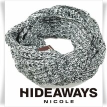 新品1円～★HIDEAWAYS NICOLE ハイダウェイ ニコル メンズ ワッフルスヌード マフラー 正規店本物 ◆5356◆_画像1