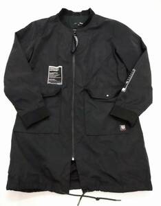 中古 semir　コート　ナイロン　黒　XL　180/96A　リブ　ユニセックス　難有