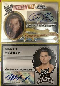 WWE サインカード　（レア）ジェフ・ハーディー& マット・ハーディー