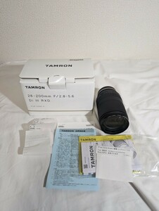 eマウントTAMRON 28-200mm F/2.8-5.6Di III RXDタムロン 　ソニー　ズームレンズ　プロテクター付属