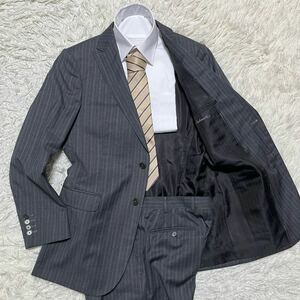 アルマーニ 『大人の品格』 ARMANI COLLEZIONI METROPOLITAN スーツ セットアップ ジャケット グレー 48 L位 美品 ウール