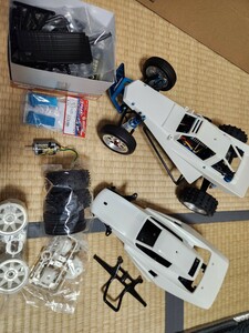 タミヤRC グラスホッパー魔改造　予備品やグラスホッパー２のシャーシとボディ（ジャンク）も付属　１円スタート