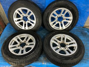 社外　メーカー不明 16×5.5J +19 5H-139.7PCD DUNLOP ダンロップ WINTERMAXX SJ8+ 175/80R16 2021年製 9部山 タイヤ・ホイールセット