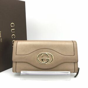 正規品　美品　グッチ財布　グッチ長財布　グッチインターロッキングG レザー　 GUCCI