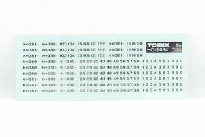 TOMIX HO-9084 国鉄 381系 特急電車 （クハ381-100） 基本セット 付属品 車体番号 インレタ 転写シート 1枚