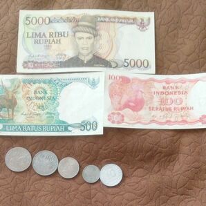 インドネシア　旧紙幣、硬貨