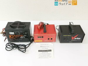 POPEYE ポパイ メカニック PB-1210S チャージャー 12V 10A、10シャウアー CR612、Vertex 12V/10A 等 計3点 美品＆中古