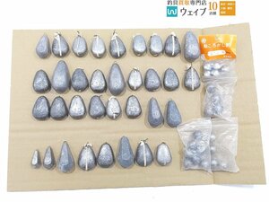 おもり 鮎ころがし釣 ソロバン鉛6号 15号 20号 30号 60号 六角 等 約4.6㎏分 中古