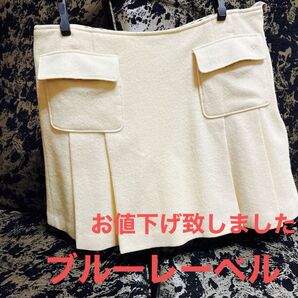 お値下中*バーバリー、ミニスカート、ブルーレーベル、ウール、