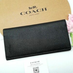 新商品　COACH　コーチ　長財布　ブラックカラー　正規品