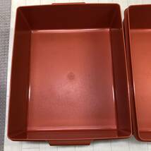 中古 イタミ有 TUPPERWARE タッパーウェア 深型 2個　43x35x13cm 衣装 保存 保管 収納 ケース_画像2