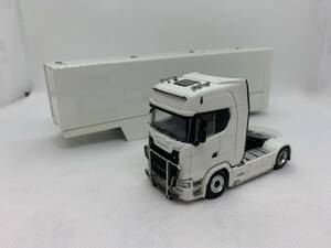 ケンファイ 1/64 スカニア S730 積載車 Double Deck Car Carrier Transporter ホワイト J03-3R-006-4