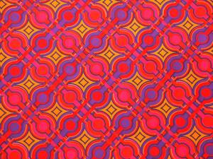  Switzerland made Vintage & retro wax paper, wrapping paper ( pink, orange & purple. geometrical pattern ) 50cm X 50cm