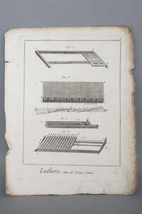 《フランスアンティーク》18世紀 楽器の版画④
