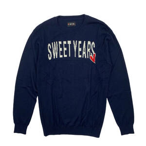 ●定価27500円●SWEET YEARS●ジャガードロゴニット　セーター●紺/Sサイズ SY123-9616SY●スウィートイヤーズ スイートイヤーズ