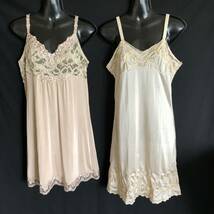 SX-668 ☆♪The WacoalSRA105 & ルビー　EXCEL Charming Pretty Lingerie ♪☆エレガンスチャームスリップ 　2点　Lサイズ(B85cm　丈85cm)_画像1