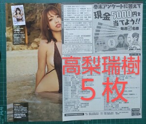 ■５枚セット■応募券　週刊実話 3/7日号　高梨瑞樹　直筆サイン入りチェキ など　プレゼント　抽プレ 応募用紙 　★送料63円～