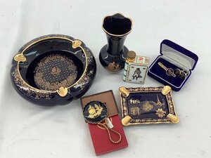 LIMOGES/リモージュ アッシュトレイ/フラワーベース/手鏡 他 22K GOLD 中古品 ACB