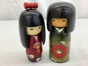 道後温泉・千栄作 童 少女 こけし ２点まとめ 中古品 ACB