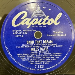 ■即決SP78 Miles Davis / Venus De Milo - Darn That Dream 7-1221 j39911 マイルス・デイヴィス