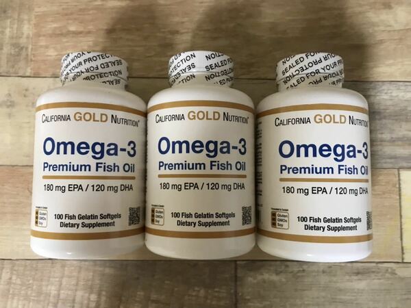 【送料無料 3個】オメガ3 premium Fish Oil 100粒（CGN オメガ3 プレミアム フィッシュオイル EPA DHA）